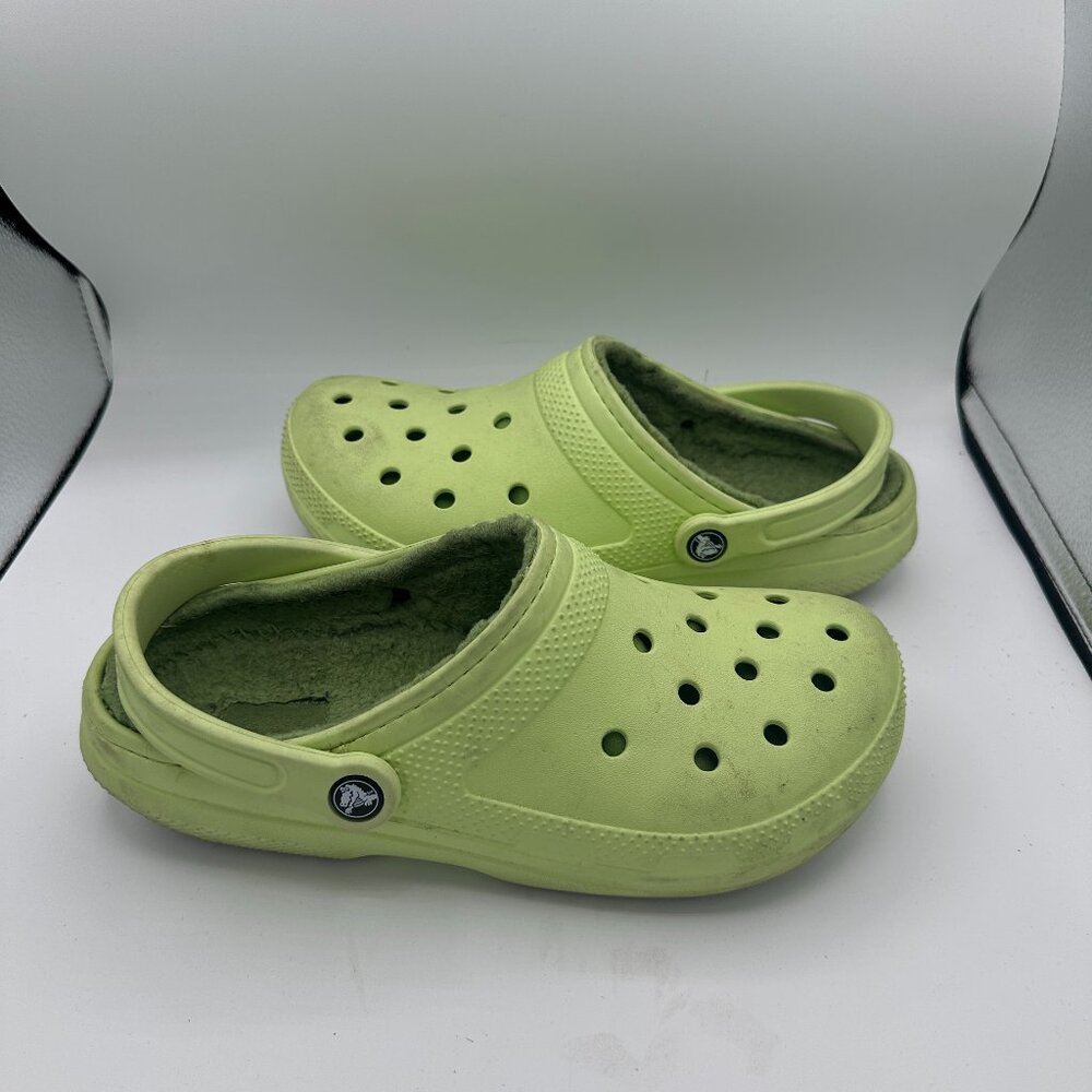 Crocs Classic Clogs Fur Lined Celery Green Men's 8 / Women's 10
